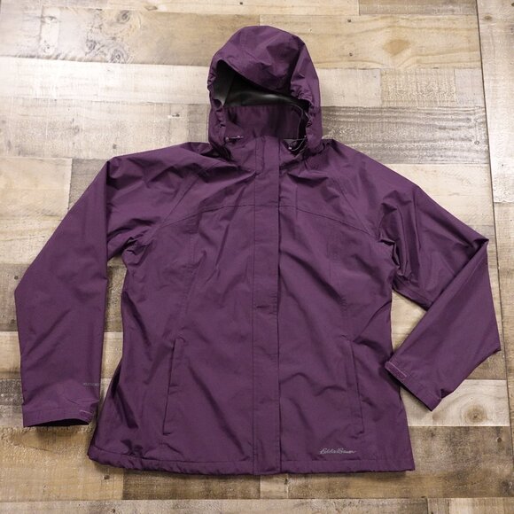 Eddie Bauer WeatherEdge Rain Jacket Women’s TXL Purple Waterproof Hooded - Picture 1 of 16
